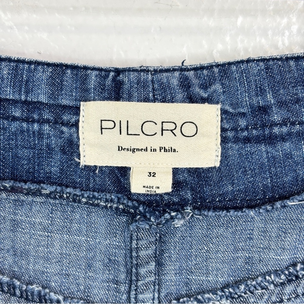 Pilcro Wide-Leg Flare Jeans in Blue - Picture 6 of 9
